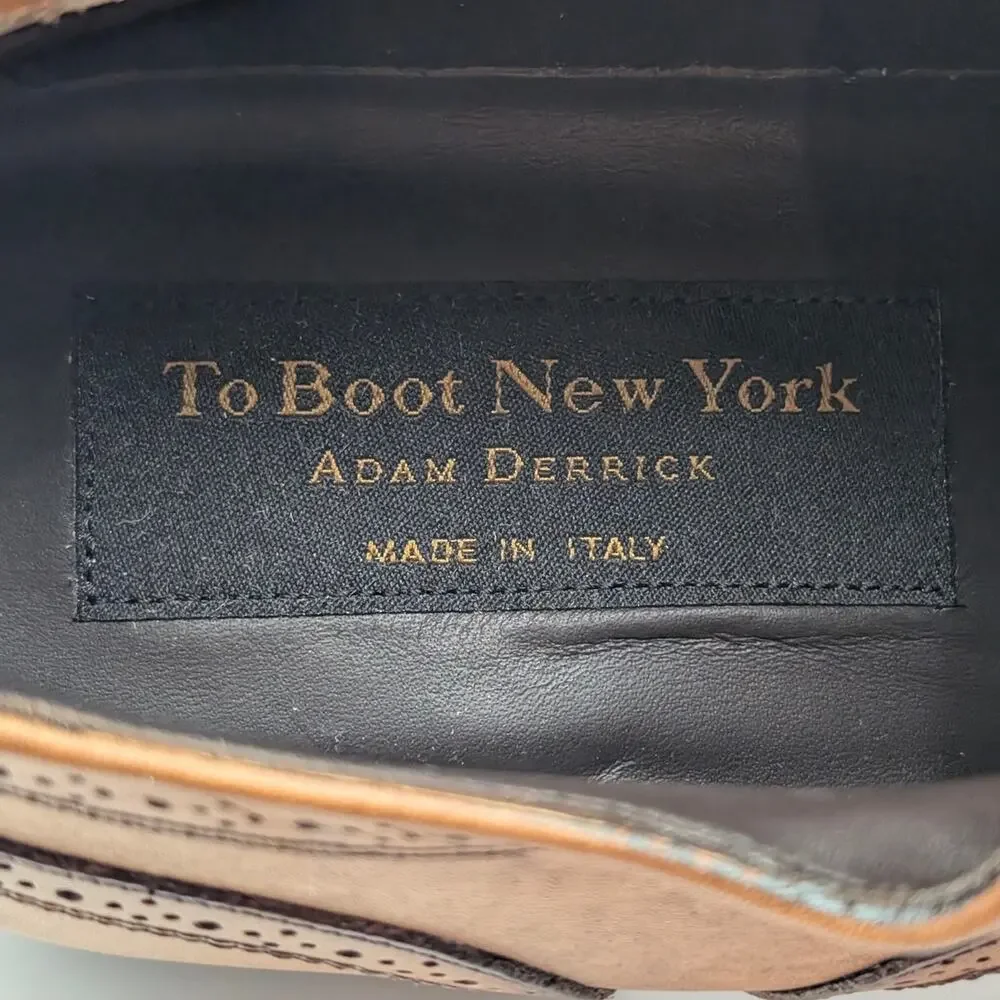 To Boot New York Phelps Cap Toe Oxford Shoes Men's Brown Size US8.5 EU41.5
